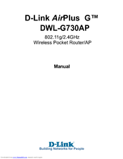 D-link AirPlus G DWL-730AP Manual