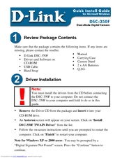 D-Link DSC-350 Quick Install Manual