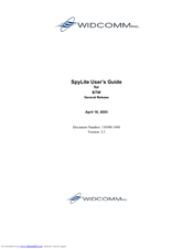 WIDCOMM DBT-120 User Manual