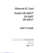 D-Link DE-660CT User Manual