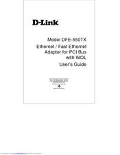 D-link DFE-550TX User Manual