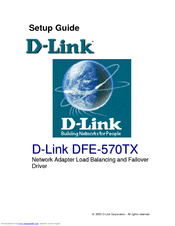 D-link DFE-570TX Setup Manual
