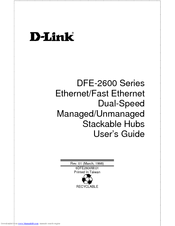 D-link DFE-2600 Series User Manual