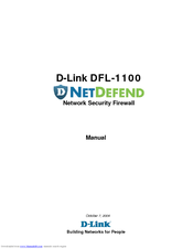 D-link NetDefend DFL-1100 User Manual