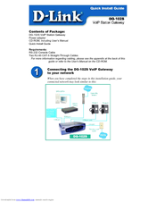 D-link DG-102S Quick Install Manual