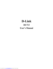 D-link DI-713 User Manual