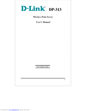 D-link DP-313 - Air 802.11b Wireless Print Server User Manual