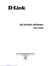 D-link DSL-200 User Manual
