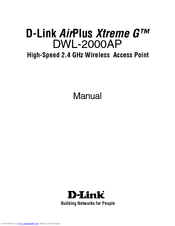 D-link AirPlus Xtreme G DWL-2000AP Manual