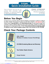 D-link DWL-2700AP - AirPremier Outdoor Wireless Access Point Quick Installation Manual