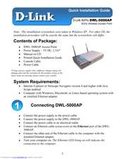 D-link AirPro DWL-5000AP Quick Installation Manual