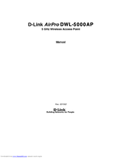 D-link AirPro DWL-5000AP Manual