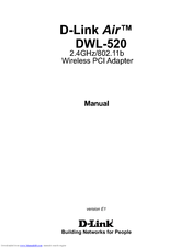 D-link Air DWL-520 Manual