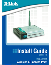 D-link DWL-AG700AP - AirPlus AG - Wireless Access Point Install Manual