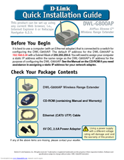 D-link DWL-G800AP Quick Installation Manual
