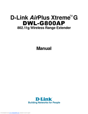 D-link DWL-G800AP Manual