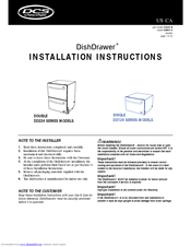 DCS DD124-C Installation Instructions Manual