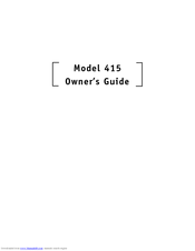 Dei Automate 415 Owner's Manual
