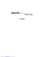 DEI Automate AM9 Owner's Manual