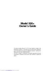 DEI 500 Owner's Manual