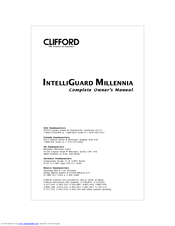 Clifford IntelliGuard Millennia Owner's Manual