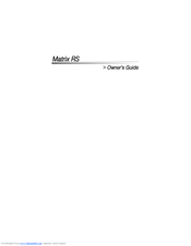 DEI Matrix RS Owner's Manual