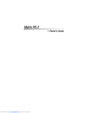 Directed Electronics Matrix RS 2 Owner's Manual