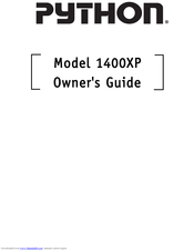 Python 1400XP Owner's Manual