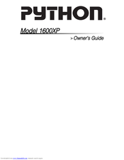 Python 1600XP Owner's Manual