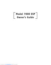 Dei 7000 ESP Owner's Manual