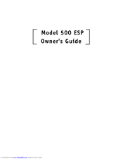 DEI 500 ESP Owner's Manual