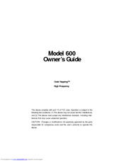 DEI 600HF Owner's Manual