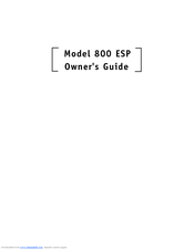 DEI 800ESP Owner's Manual