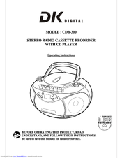 DK Digital CDB-300 Operating Instructions Manual