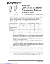 Davis Instruments Wireless Leaf & Soil Moisture/Temperature Station Installation Manual