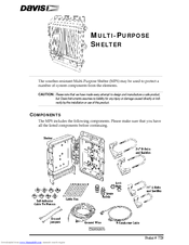 Davis Instruments Multi-purpose Shelter User Manual