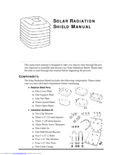 Davis Instruments Solar Radiation Shield Instruction Manual