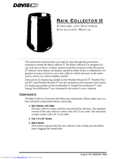 Davis Instruments Rain Collector Instruction Manual