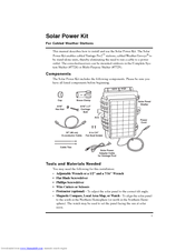 Davis Solar Power Kit Install Manual