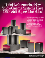 Definitive Technology StudioCinema 350 Brochure