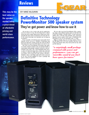 definitive technology power monitor