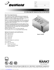 Delfield F13WC68 Specifications