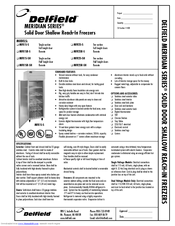 Delfield Meridian MFR2S-S Specifications