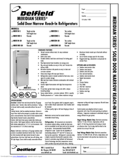 Delfield Meridian MRR2N-S Specifications
