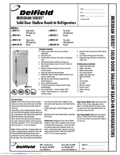 Delfield Meridian MRR1S-S Specifications