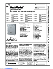 Delfield SAR1-S Specifications