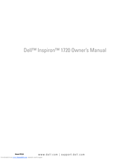 Dell Inspiron 1720 Owner's Manual