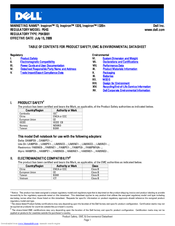 Dell Inspiron Inspiron 13 Product Safety Data Sheet