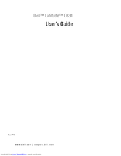 Dell Latitude D631 User Manual