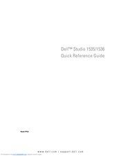 Dell 1535 - Studio Core 2 Duo T8100 2.10GHz 4GB 320GB Quick Reference Manual